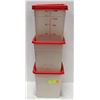 Image 1 : LOT OF 3 CAMBRO 7.5QT DRY INGREDIENT BINS W/ LIDS