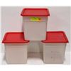 Image 1 : 3 CAMBRO 7.5 LITRE FOOD GRADE STORAGE CONTAINERS