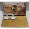 Image 1 : NEW IN BOX KARIRA BAMBOO SERVING BOARD W/ BOWLS