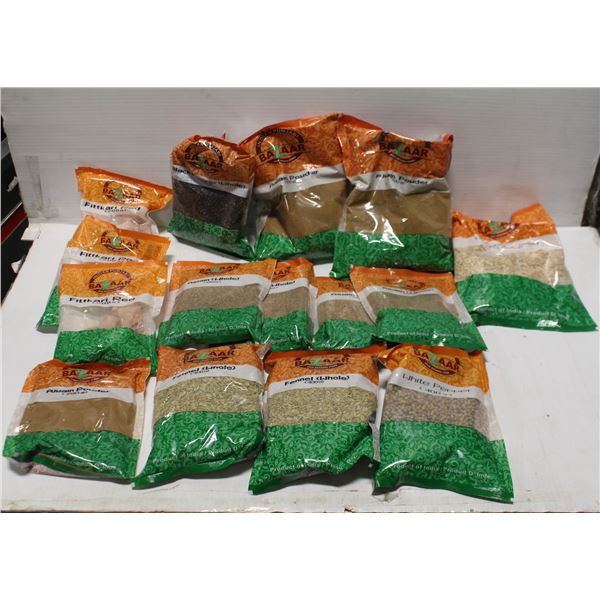 FLAT OF 15 PACKS OF ASSORTED SPICES