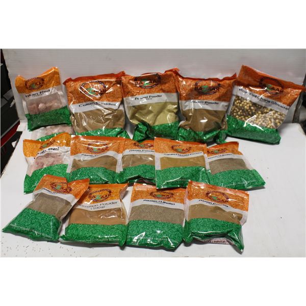 FLAT OF 15 PACKS OF ASSORTED SPICES