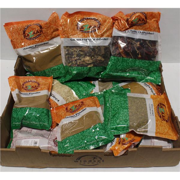 FLAT OF 15 PACKS OF ASSORTED SPICES