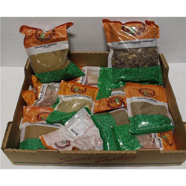 FLAT OF 15 PACKS OF ASSORTED SPICES