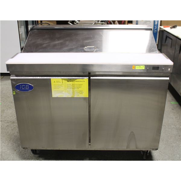 ICB 4" STAINLESS STEEL PREP STATION W/ POLY BOARD