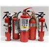 Image 1 : GROUP OF FIVE ASSORTED DRY CHEM FIRE EXTINGUISHERS