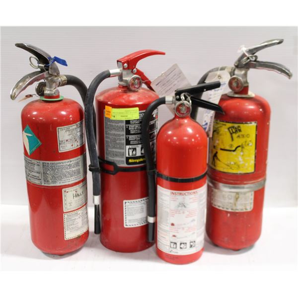 GROUP OF 4 DRY CHEMICAL FIRE EXTINGUISHERS