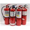 Image 1 : GROUP OF FOUR 10LB DRY CHEMICAL FIRE EXTINGUISHERS