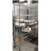 Image 1 : 5 TIER CHROME WIRE RACK ON CASTERS 48" X 14" X 81"