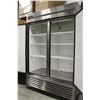 Image 2 : TRUE STAINLESS STEEL 2 DOOR FREEZER ON CASTERS