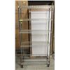 Image 1 : 5 TIER WIRE RACK ON CASTERS 36" X 14" X 74"