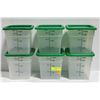 Image 1 : LOT OF 6 CAMBRO FOOD CONTAINERS W/ LIDS