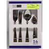 Image 1 : NEW HOME LIVING 16PC STAINLESS STEEL FLATWARE SET