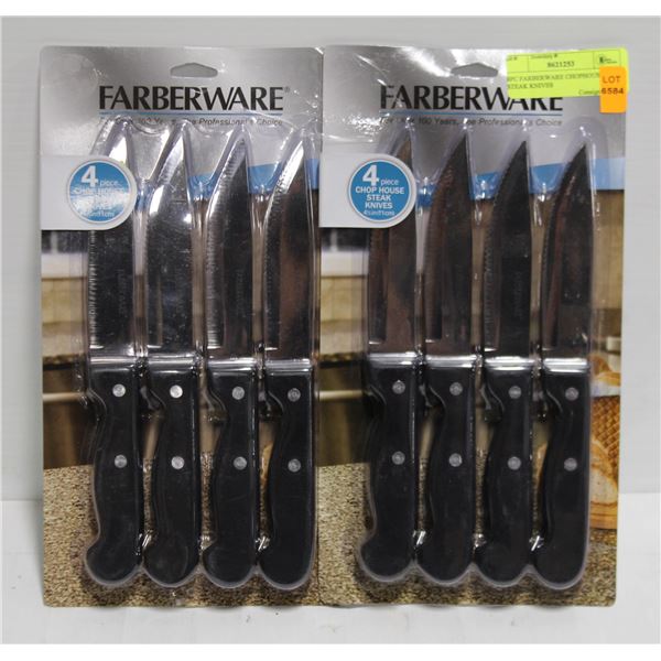 8PC FARBERWARE CHOPHOUSE STEAK KNIVES