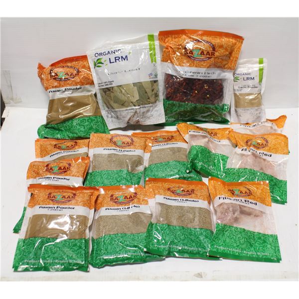 FLAT OF 15 PACKS OF ASSORTED SPICES