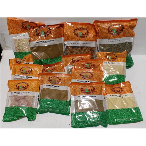 FLAT OF 15 PACKS OF ASSORTED SPICES