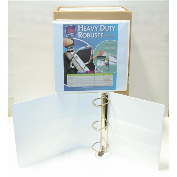 TWO CASES OF AVERY HD 3  RING BINDERS