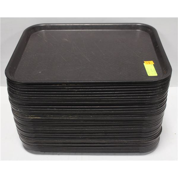 STACK OF 37 VOLLRATH FOOD TRAYS 16  X 12 