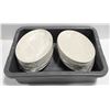 Image 1 : BUS BIN W/ 22 OVAL SERVING PLATES 10.5" X 7.5"