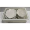Image 1 : BUS BIN W/ 23 OVAL SERVING PLATES