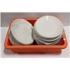 Image 1 : BUS BIN W/ 29 OVAL SERVING PLATES. 11.5" X 9"