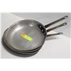 Image 1 : LOT OF 3 THERMALLOY 10" ALUMINUM FRYING PANS