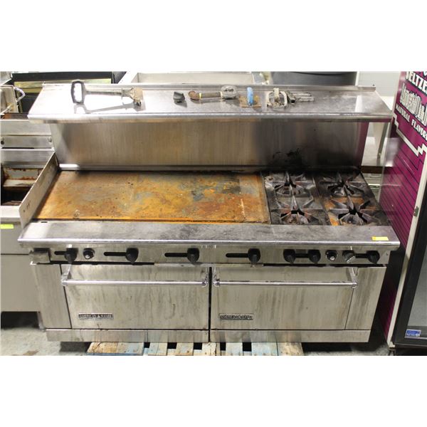 6' AMERICAN RANGE COMBINATION RANGE W/ DUAL OVEN4-