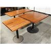 Image 1 : LOT OF 3 WOOD TOP DINING TABLES