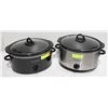 Image 1 : LOT OF 2 MEDIUM SIZED CROCK-POT SLOW COOKERS