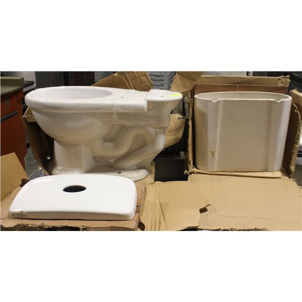 IN BOX CERALUX 2 PIECE WHITE TOILET