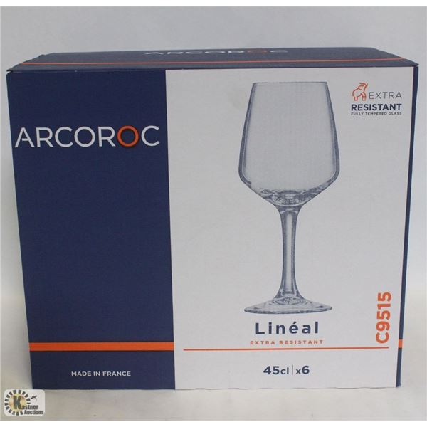 CASE OF ARCOROC 16.5OZ LINEAL WINE GLASSES