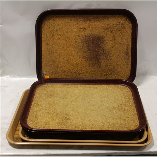 LOT OF 6 ASSORTED SERVICE TRAYS