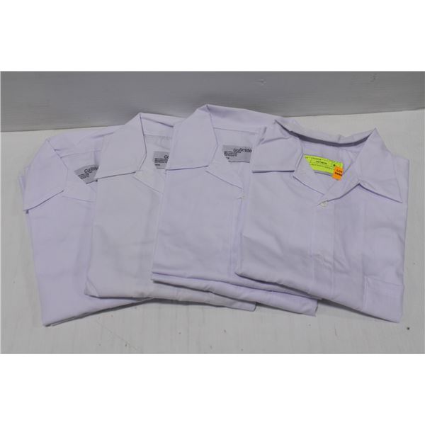 6 SIZE LARGE WHITE SERVICE WORK SHIRTS