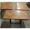 Image 1 : LOT OF 3 RECTANGLE DINNING TABLES W/ BASES