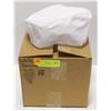 Image 1 : BOX OF WHITE BEANIE HATS