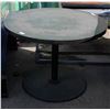 Image 1 : ROUND WOODEN DINING TABLE W/ METAL BASE D:42"