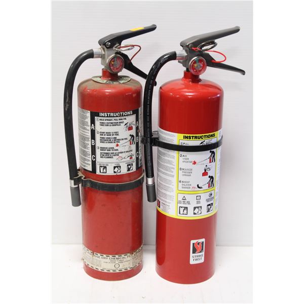 LOT OF 2 STRIKE FIRST 10LBS FIRE EXTINGUISHERS