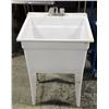 Image 1 : POLY LAUNDRY SINK W/ FAUCET 24" X 22.5" X 33.5"