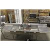 Image 1 : LARGE 3-WELL STAINLESS STEEL SINK W/ 2 DRAINBOARDS