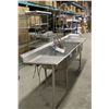 Image 2 : LARGE 3-WELL STAINLESS STEEL SINK W/ 2 DRAINBOARDS