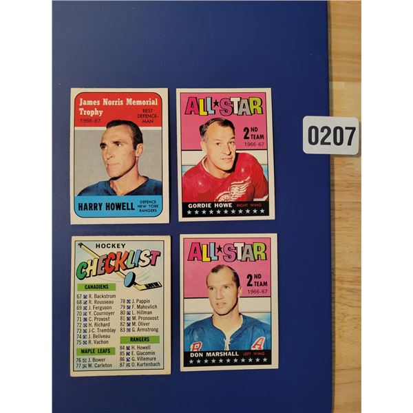 1966-67 Allstar Gordie Howe - Don Marshall - James Norris and Checklist