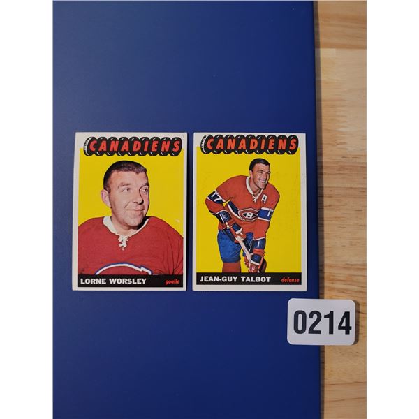 1964 -65 Montreal Canadiens - Defense Jean-Guy Talbot 4 and Goalie Lorne Worsley 2