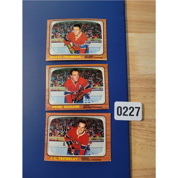 1965-66 Montreal Canadiens - Gilles Tremblay 4 - Henri Richard 8 - Jean Claude Tremblay 5