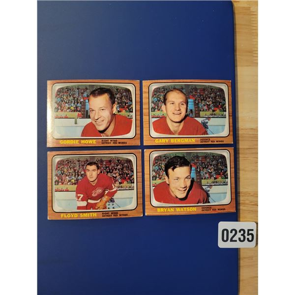 1965-66 Detroit Red Wings - Gordie Howe - Floyd Smith - Gary Bergman - Bryan Watson