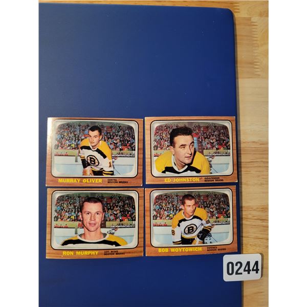 1965-66 Bruins - Ron Murphy - Murray Oliver - Ed Johnston - Bob Woytowich