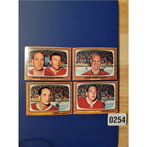 1965-66 Canadiens - J. Laperriere 67 - C. Hodge/G. Worsley 65 - Bobby Hull 64 - Yvan Cournoyer 72