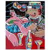 Image 1 : Rina Maimon, "Love & Money " Hand Signed Original Acrylic Painting on Canvas with Certificate of Aut