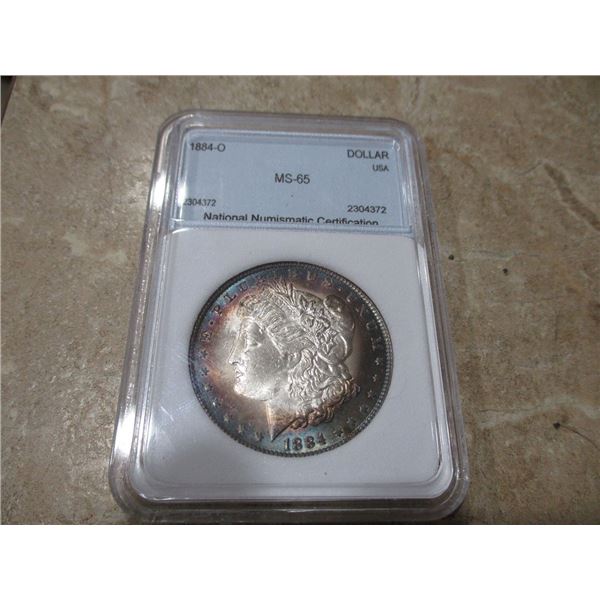 1884-O USA Morgan Dollar NNC MS 65