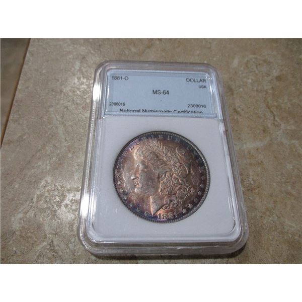 1881-O USA Morgan Dollar NNC MS 64
