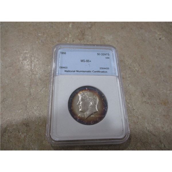 1966 USA 50 Cent NNC MS 66+