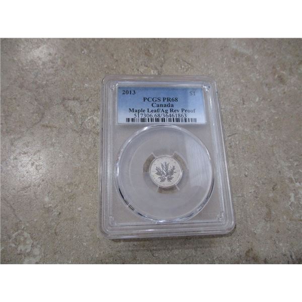 2013 Canada $1 Silver PCGS PR 68 Maple Leaf Proof